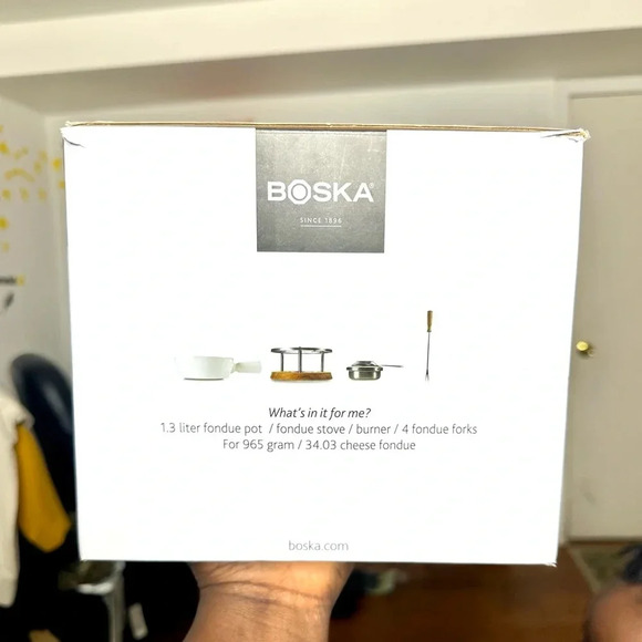Boska Fondue Set Bianco - for 875 Grams of Melted Cheese - 1.3 Liters New In Box - Picture 3 of 12